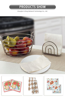 Giấy tiệc 300X300mm Khăn ăn Serviette En Giấy 12,5g Giấy nhà hàng